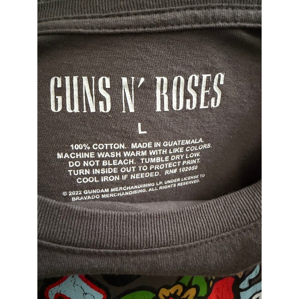 Guns n Roses Graphic Band T-Shirt Tiered Maxi Skirt Dress size Large - Picture 7 of 10